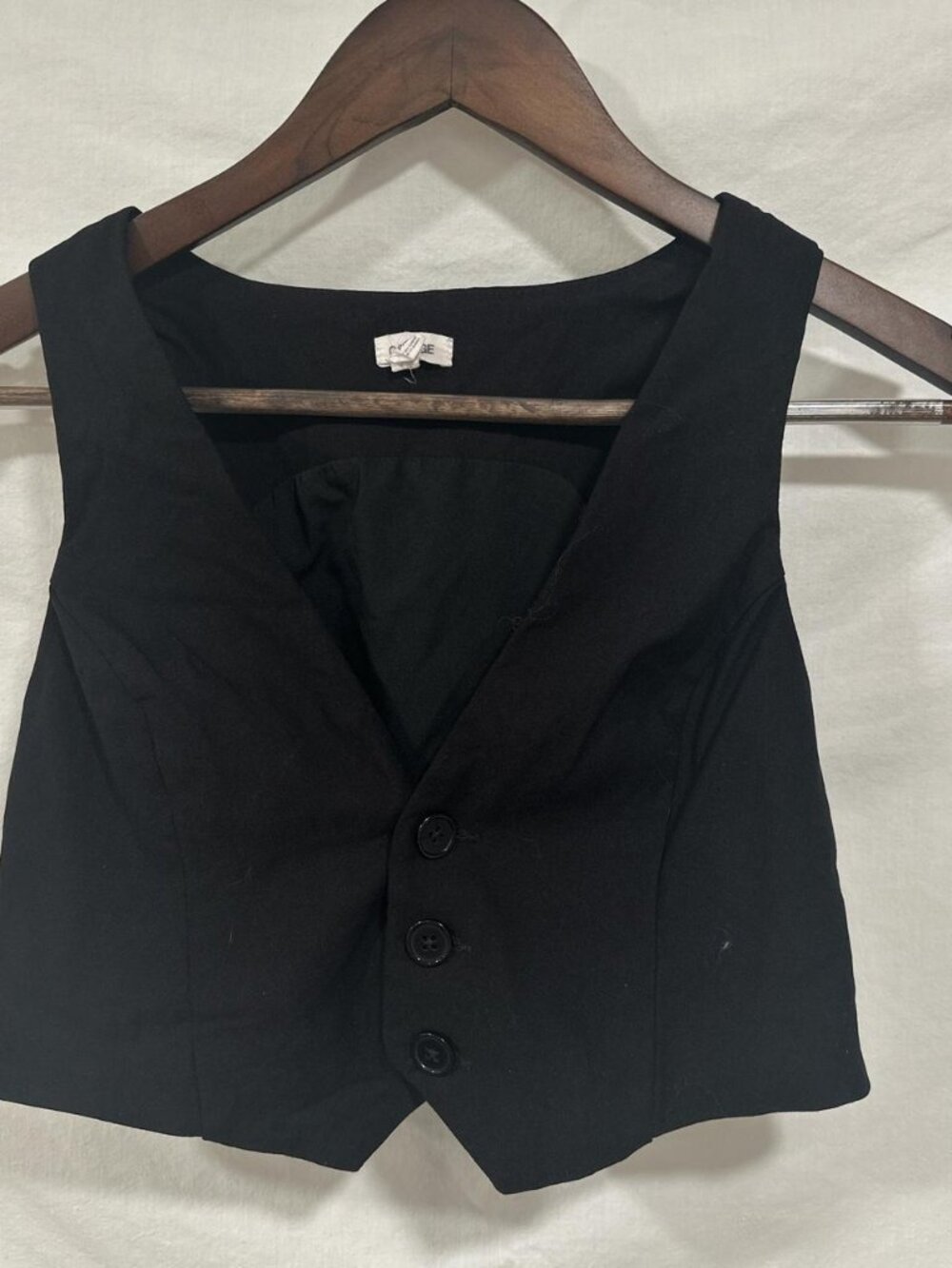 Garage Black button-up vest top #vesttop